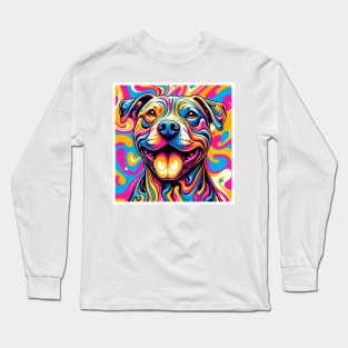 Happy Pit Bull Long Sleeve T-Shirt